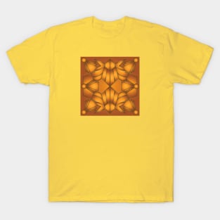 Art Deco Orange Tile T-Shirt